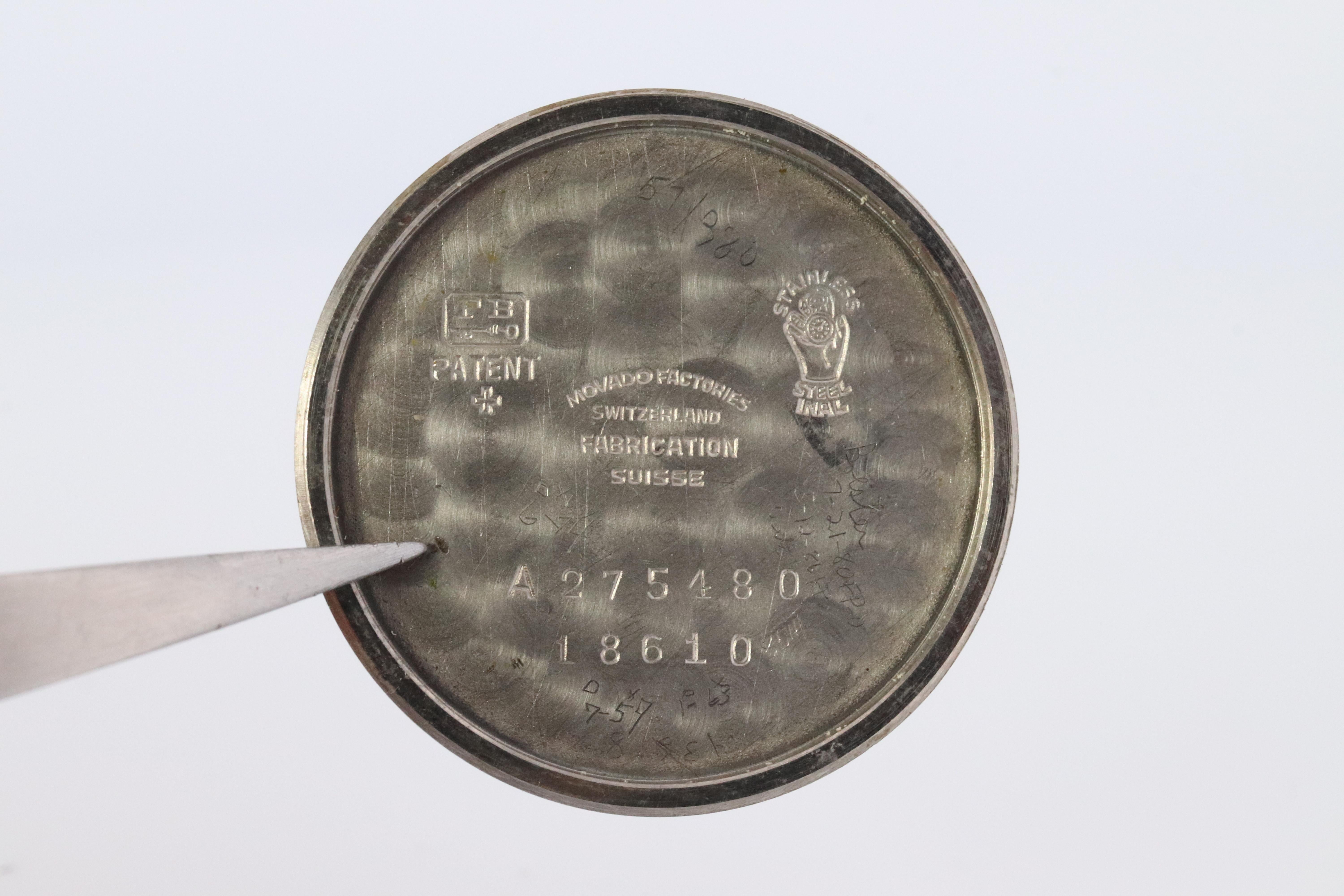 Montre Movado des années 1950. Mouvement mécanique à remontage automatique Movado 18610 en vente 5