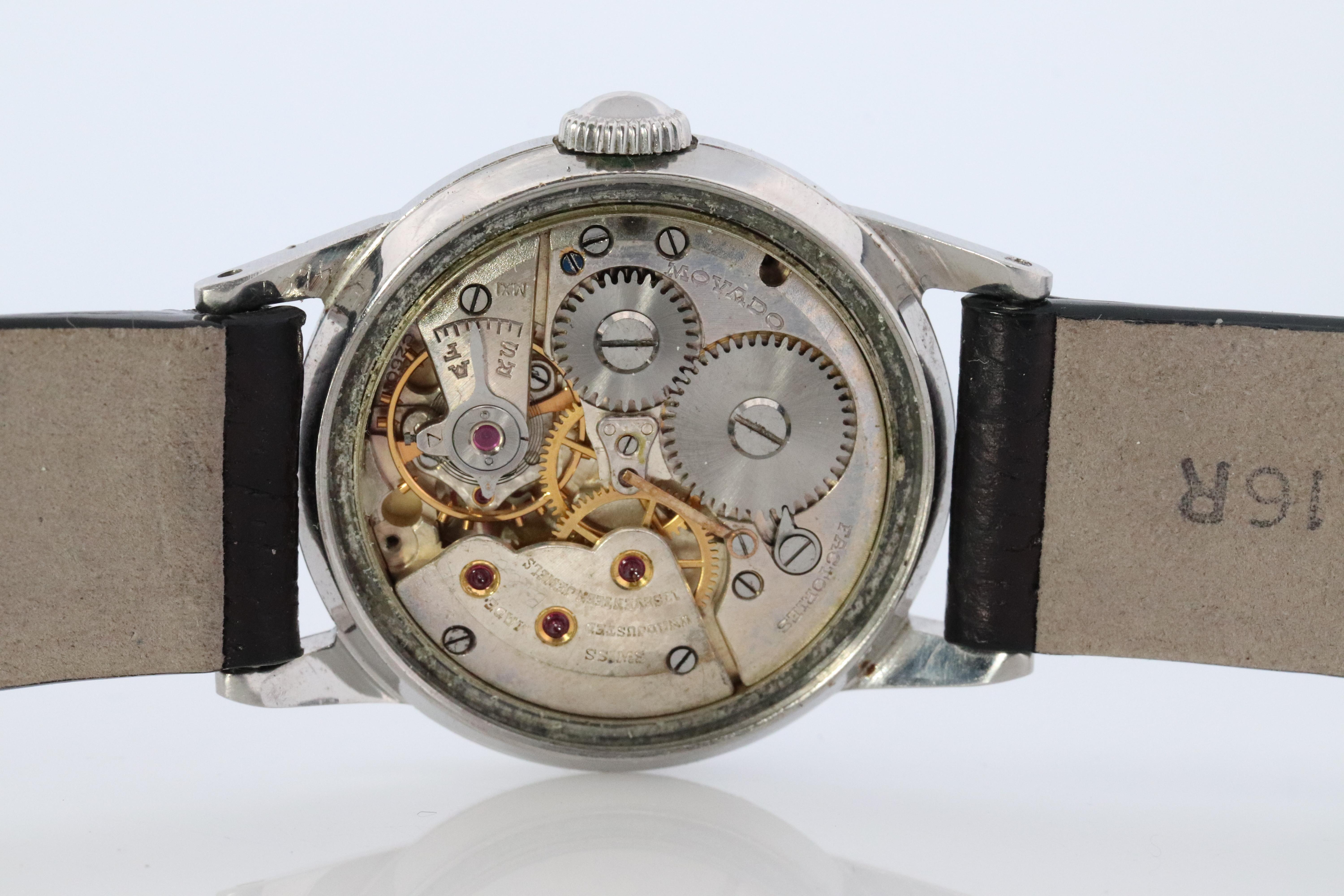 Montre Movado des années 1950. Mouvement mécanique à remontage automatique Movado 18610 en vente 6