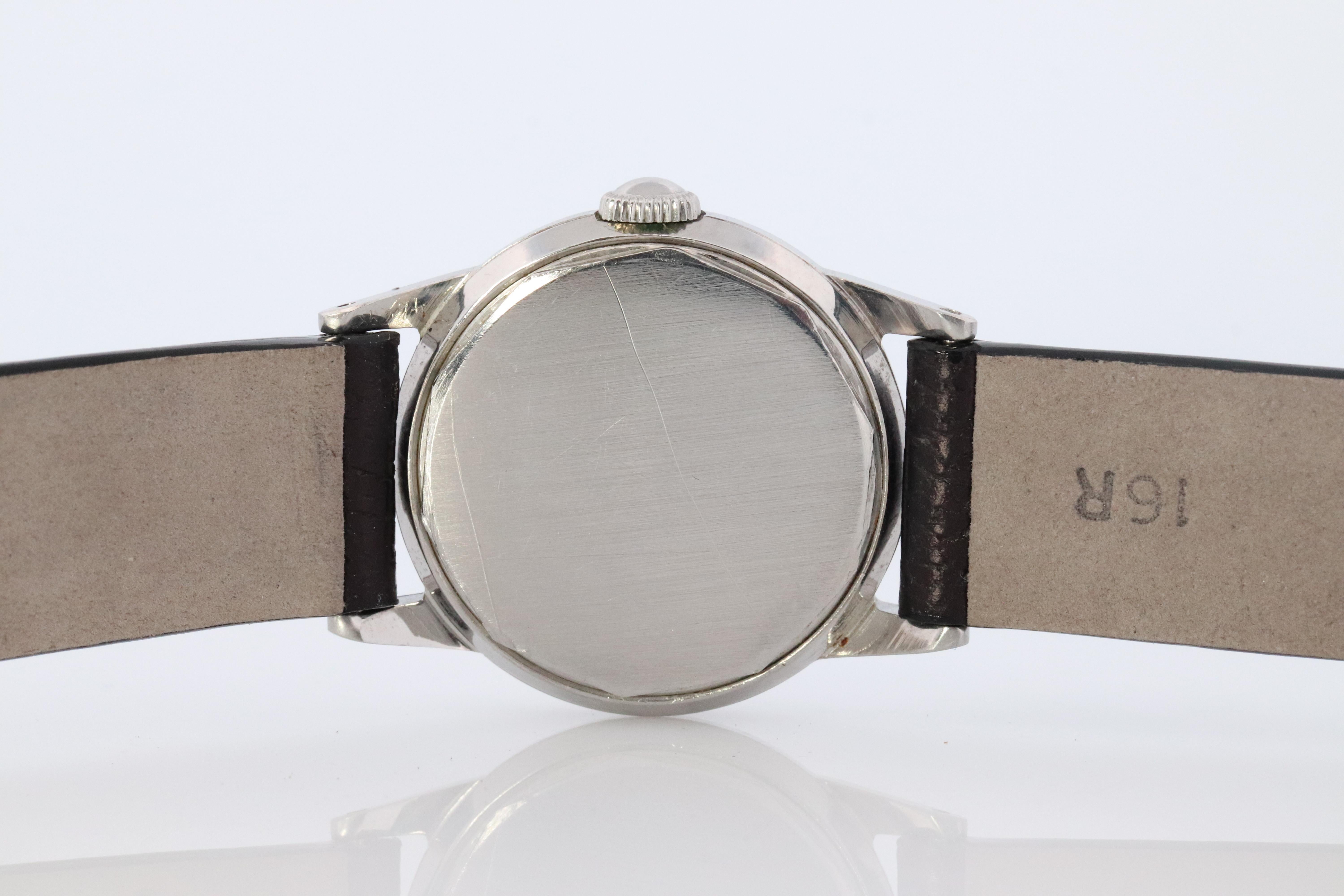 Montre Movado des années 1950. Mouvement mécanique à remontage automatique Movado 18610 en vente 4