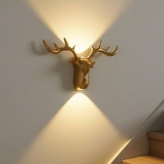 Vintage 1950s Nordic Reindeer LED Wall Light, Wireless Motion Sensor