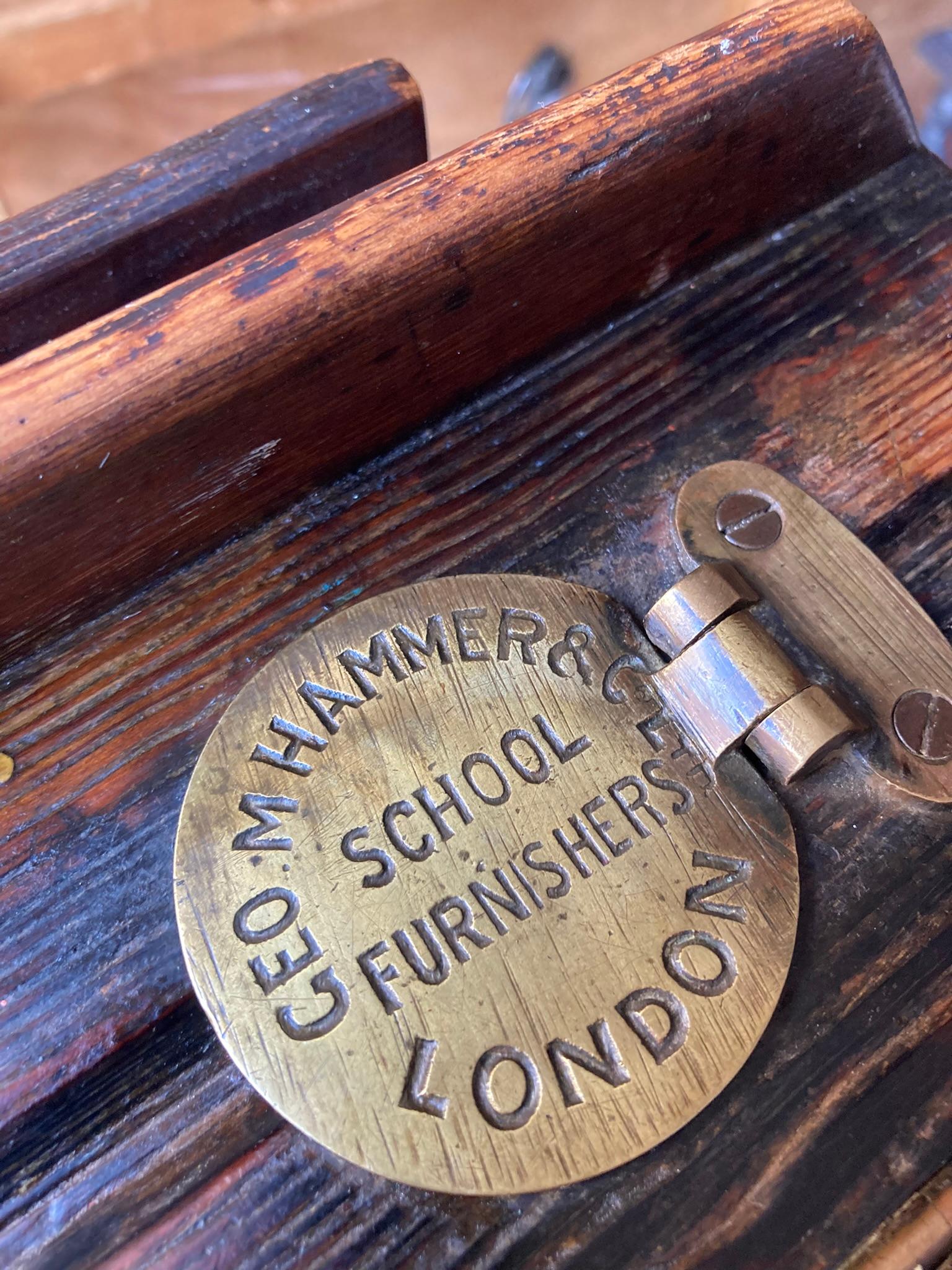 Britannico Scrivania e sedia combinata in Oak del 1950 