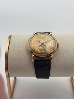Vintage 1950s Omega Seamaster Cosmic Triple Calendar Moonphase in18k Yellow Gold