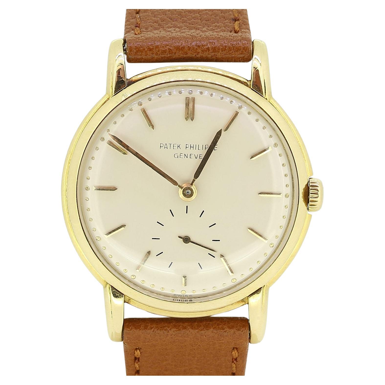 Vintage 1950s Patek Philippe Calatrava Gents Manual Wristwatch Ref 2484 For Sale