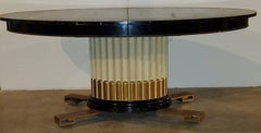 Vintage 1950s Paul Frankl Empire Faux Marbling Dining Table