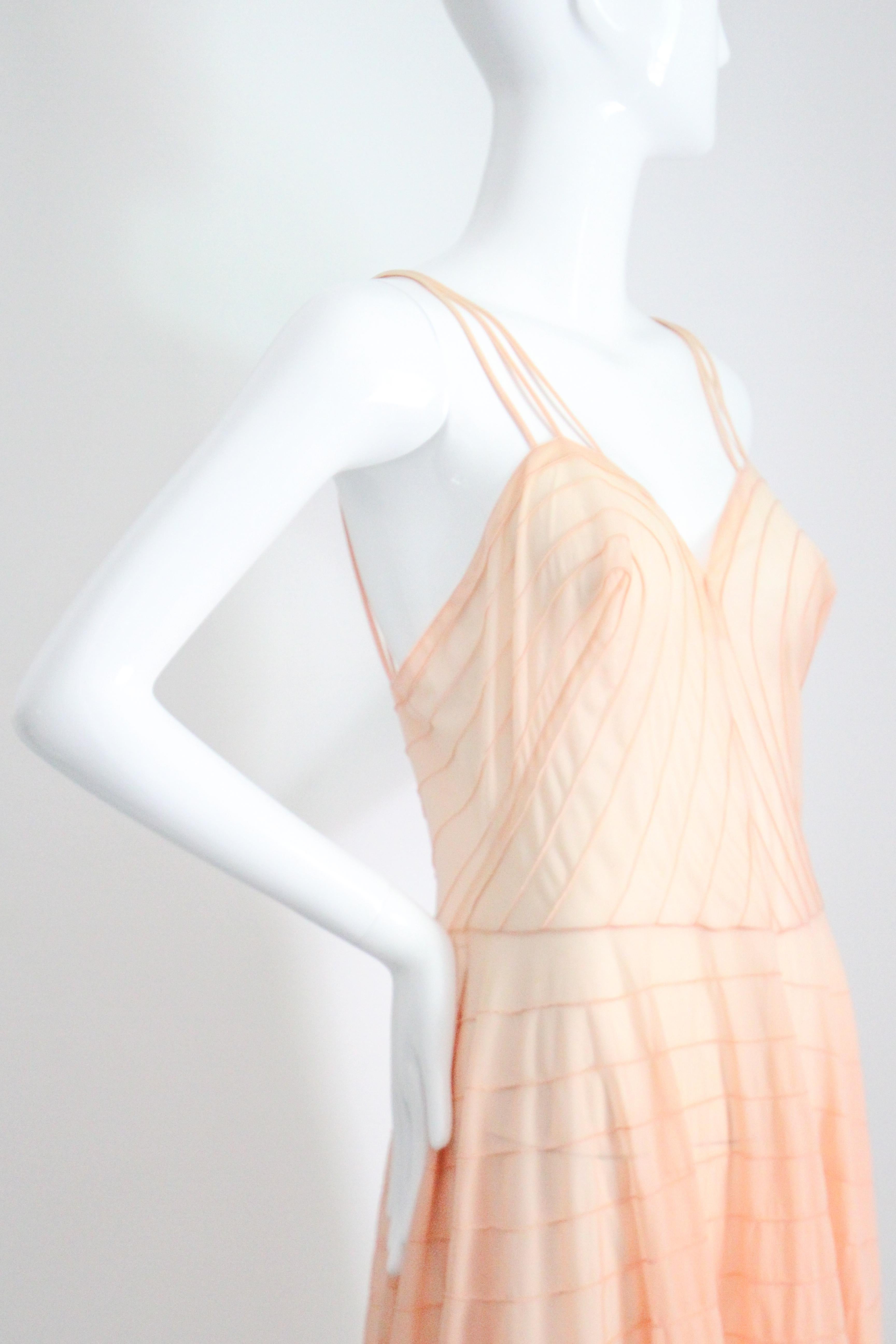 Vestido de melocotón vintage de los años 50 Slip lencería Vanity Fair de los años 50 UK 10-12 US 6-8 en venta 2