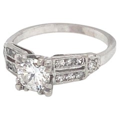 Vintage 1950s Platinum and Diamond Engagement Ring