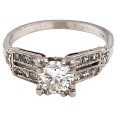 Vintage 1950s Platinum and Diamond Engagement Ring