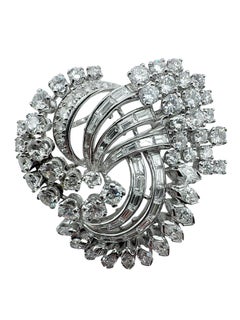 Vintage 1950s Platinum Diamond Brooch/Pendant