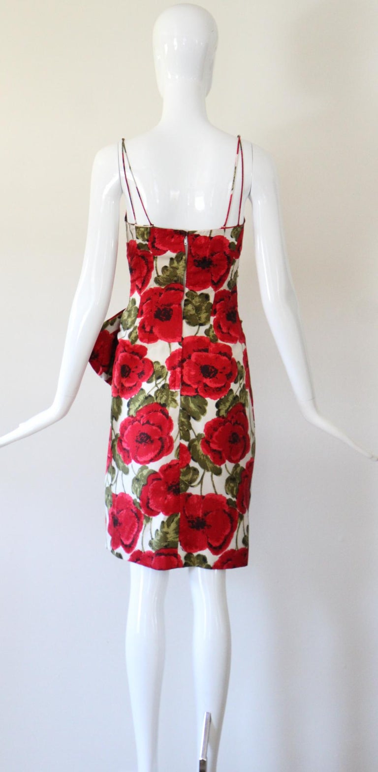 Pleated Blooms Vintage 1950's Silk Pleated Floral Cocktail Dress UK 6 US 2 Pleated Blooms Vintage 1950's Silk Pleated Floral Cocktail Dress UK 6 US 2