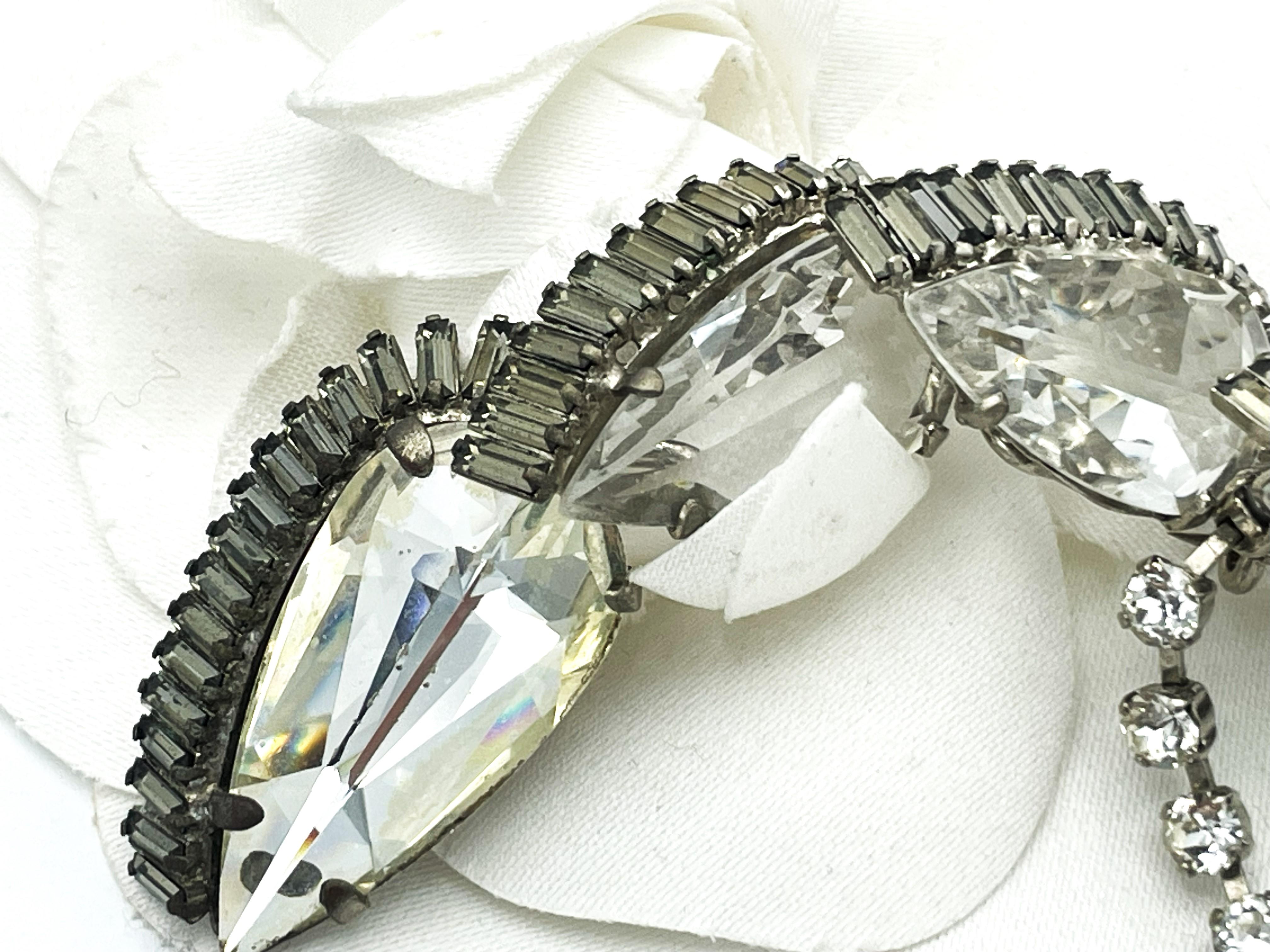 Roger Jeane-Pierre Paris Broche vintage en cristal des années 1950 en vente 5