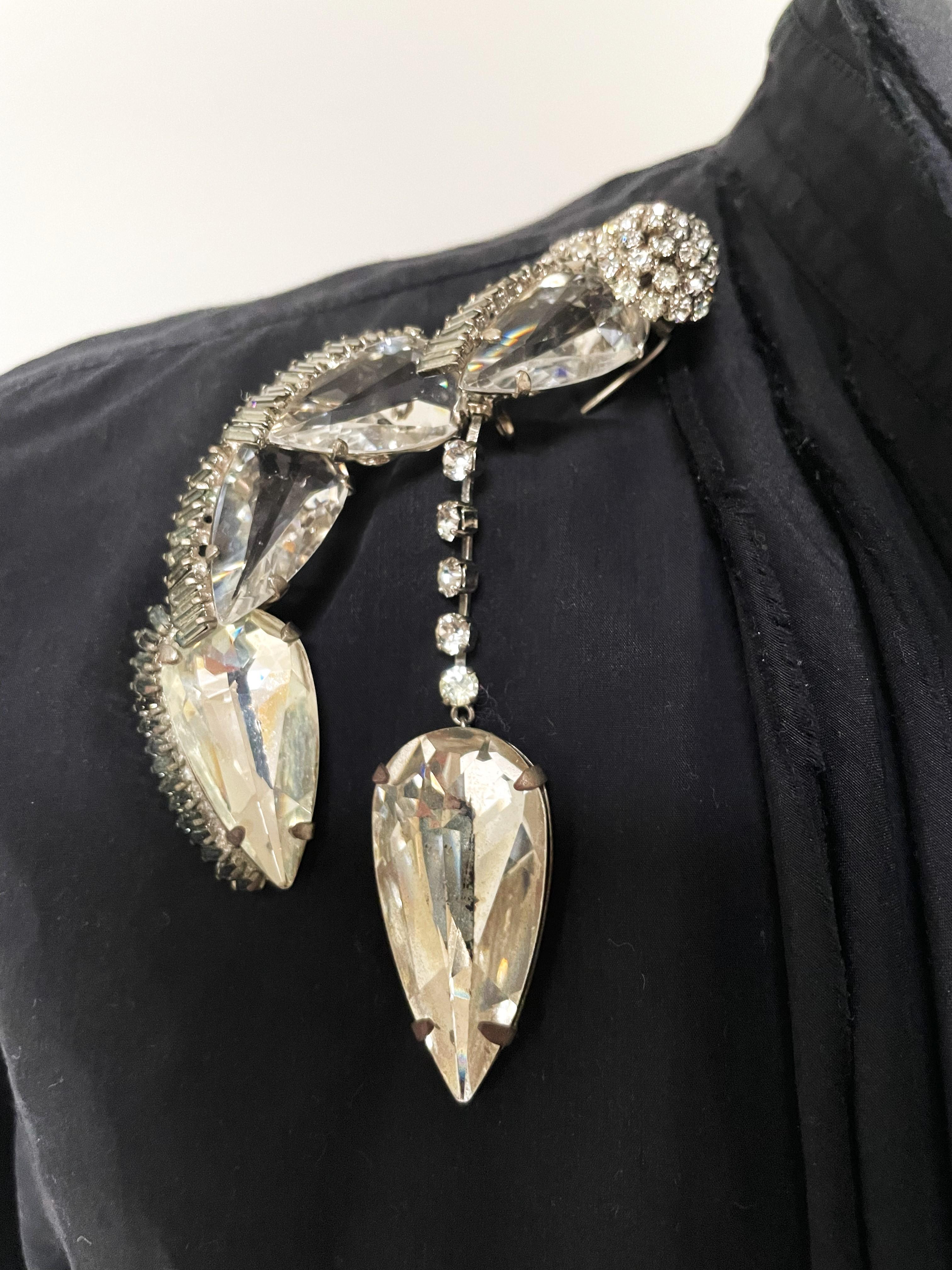 Roger Jeane-Pierre Paris Broche vintage en cristal des années 1950 en vente 7