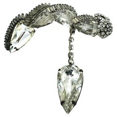 Vintage 1950's Roger Jeane-Pierre Paris Crystal brooch