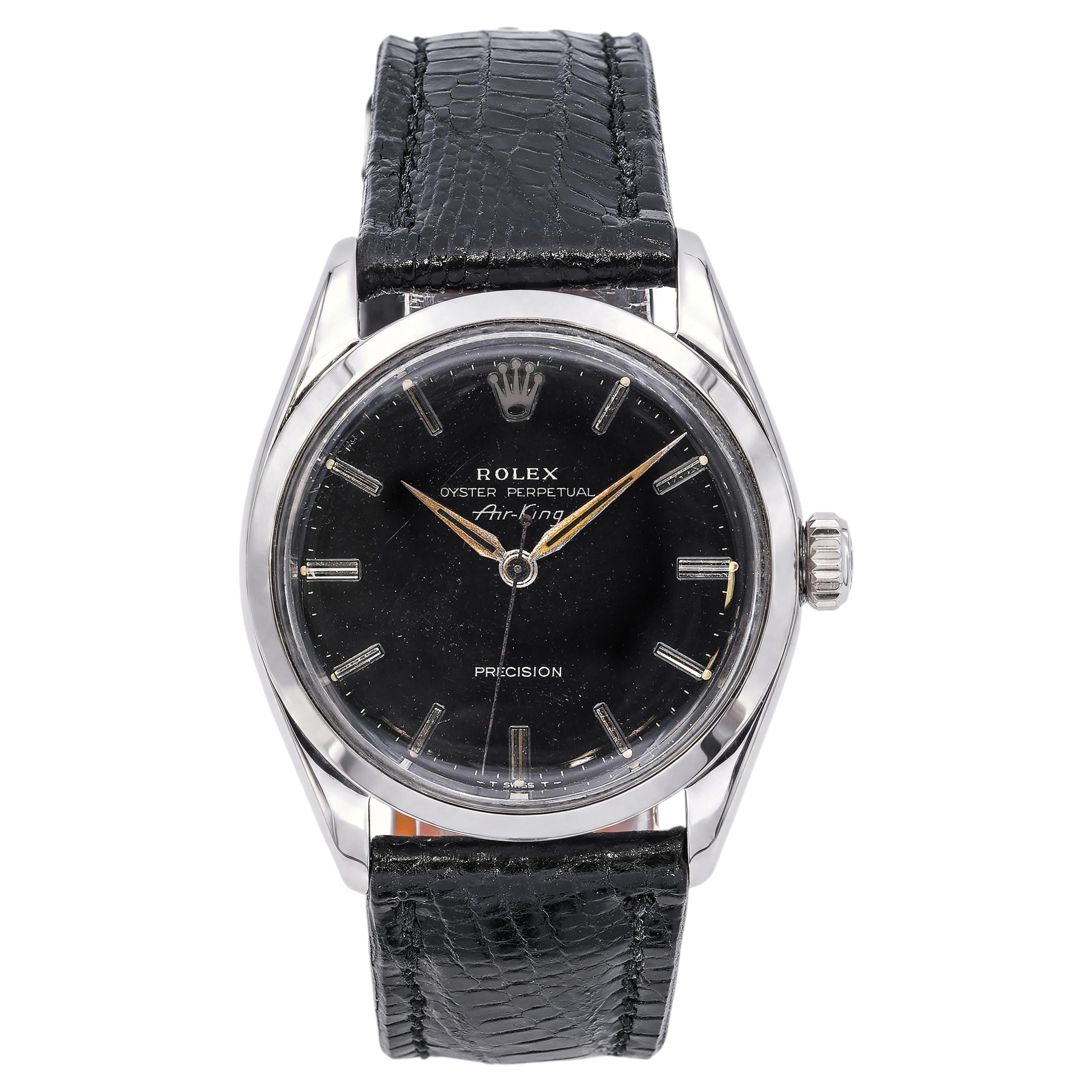 Reloj de hombre Rolex Oyster Perpetual AirKing de acero inoxidable, de los años 50, ref. 6480