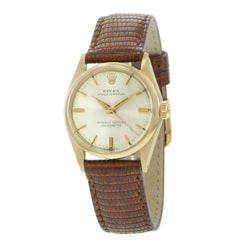 Vintage 1950s Rolex Oyster Perpetual Ref. 6551 31MM 14KT Yellow Gold Case