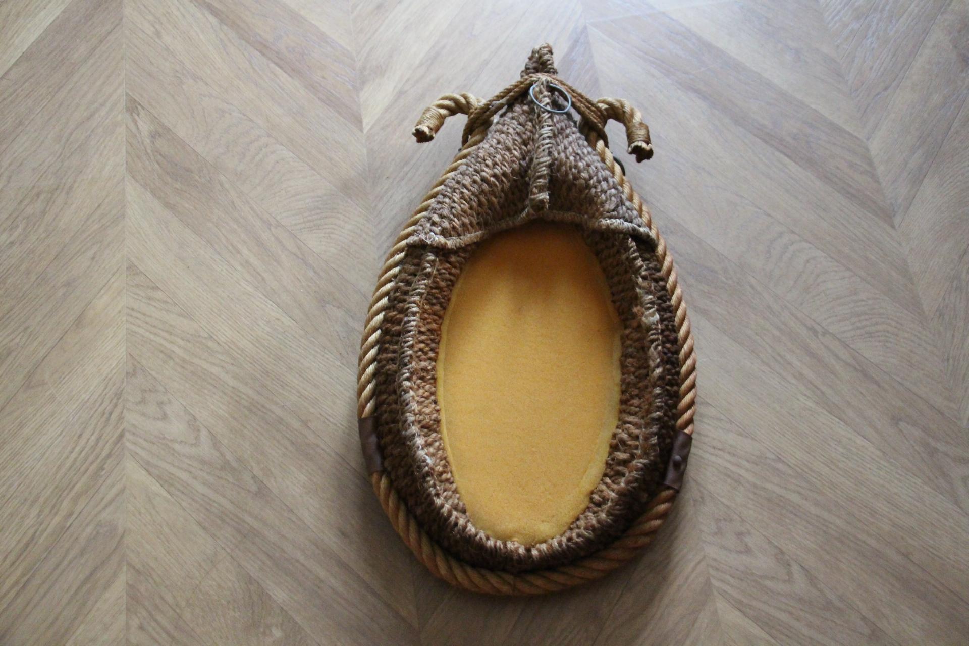 Vintage 1950s Rope Mirror by Adrien Audoux and Frida Minet For Sale 6