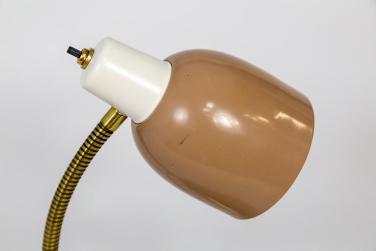 Vintage 1950’s RoseBrown Desk Lamp w/ Pen Holder Coils For Sale at 1stDibs 1950's desk lamp