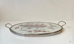 Vintage 1950s Round Serving Tray