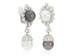 Pendientes colgantes de sal y pimienta vintage de los años 50