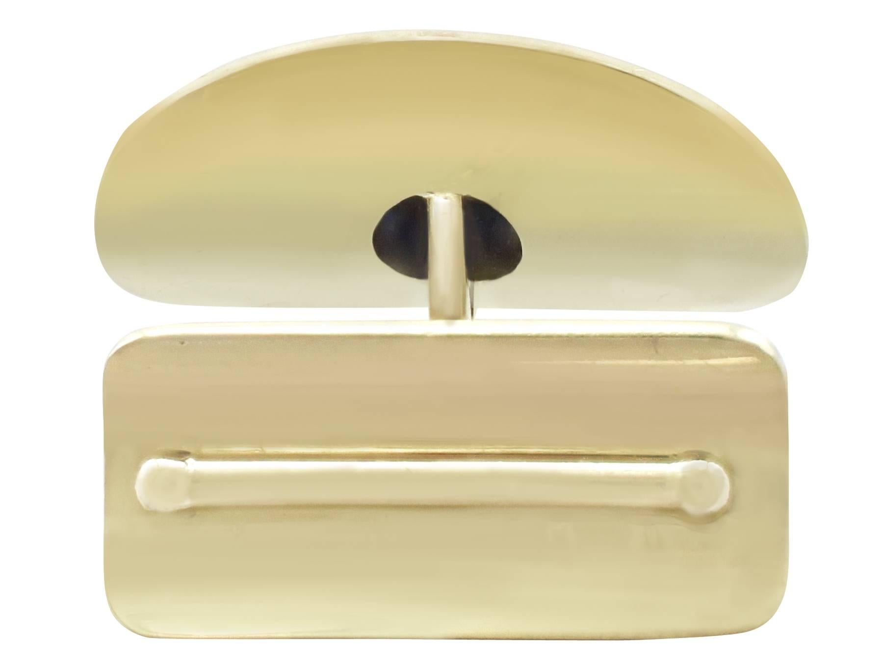 Manschettenknöpfe aus Saphir und Gelbgold aus den 1950er Jahren im Zustand „Hervorragend“ im Angebot in Jesmond, Newcastle Upon Tyne