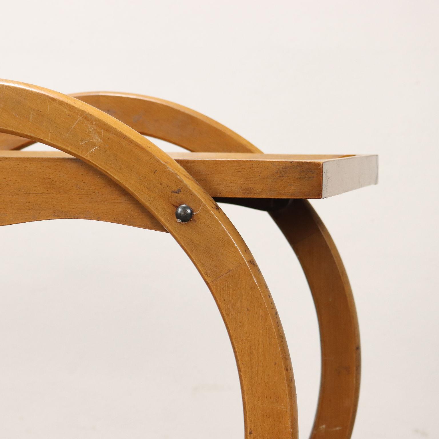 Vintage 1950s Service Trolley Nussbaum Furnier Italien im Zustand „Gut“ im Angebot in Milano, IT