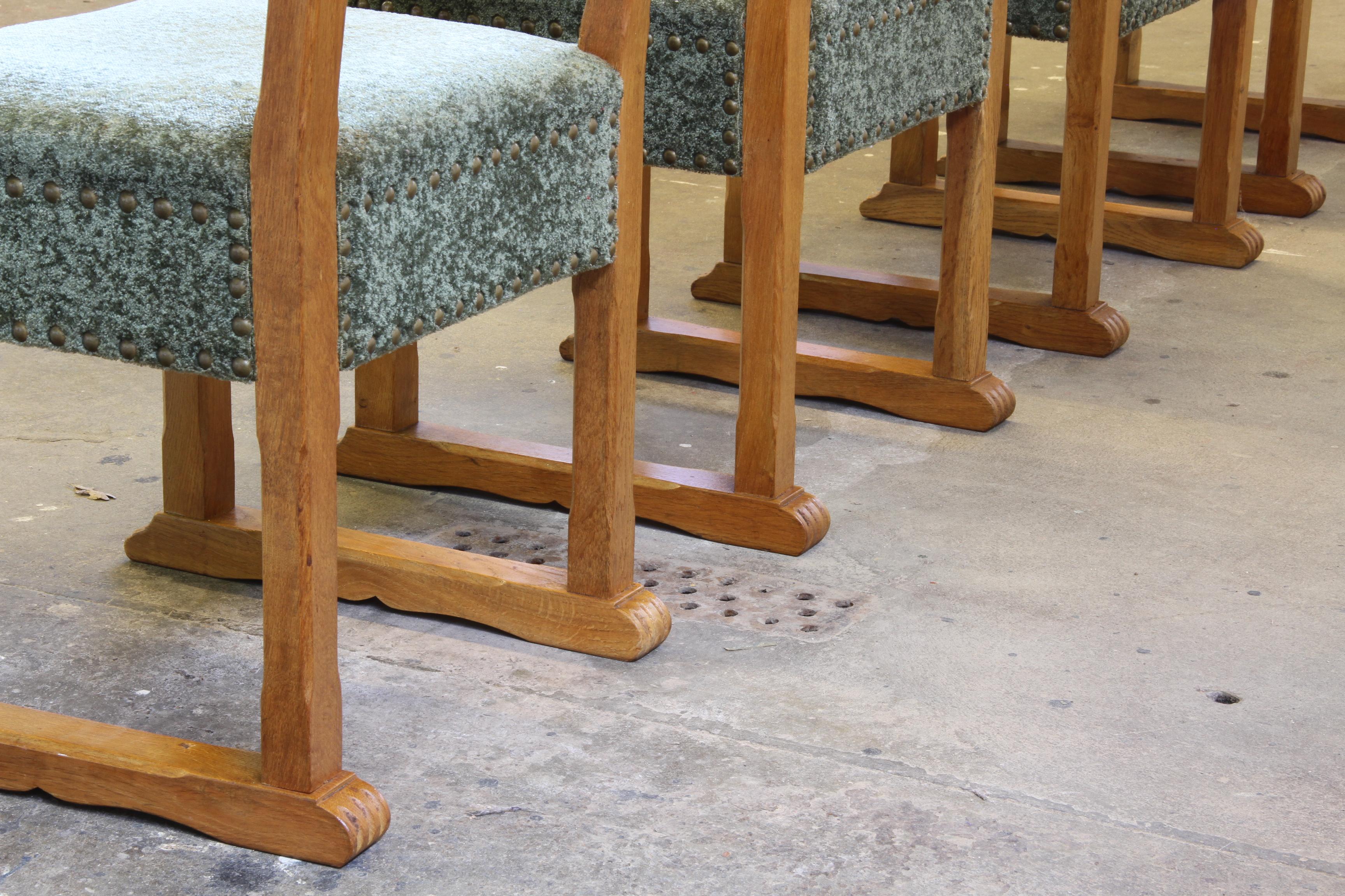 Vintage 1950s Signature, Chaises de salle à manger en Oak massif, Danish Craftmanship en vente 3