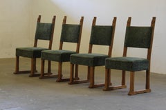 Vintage 1950s Signature, Solid Oak Dining Throne Chairs, Danish Craftmanship