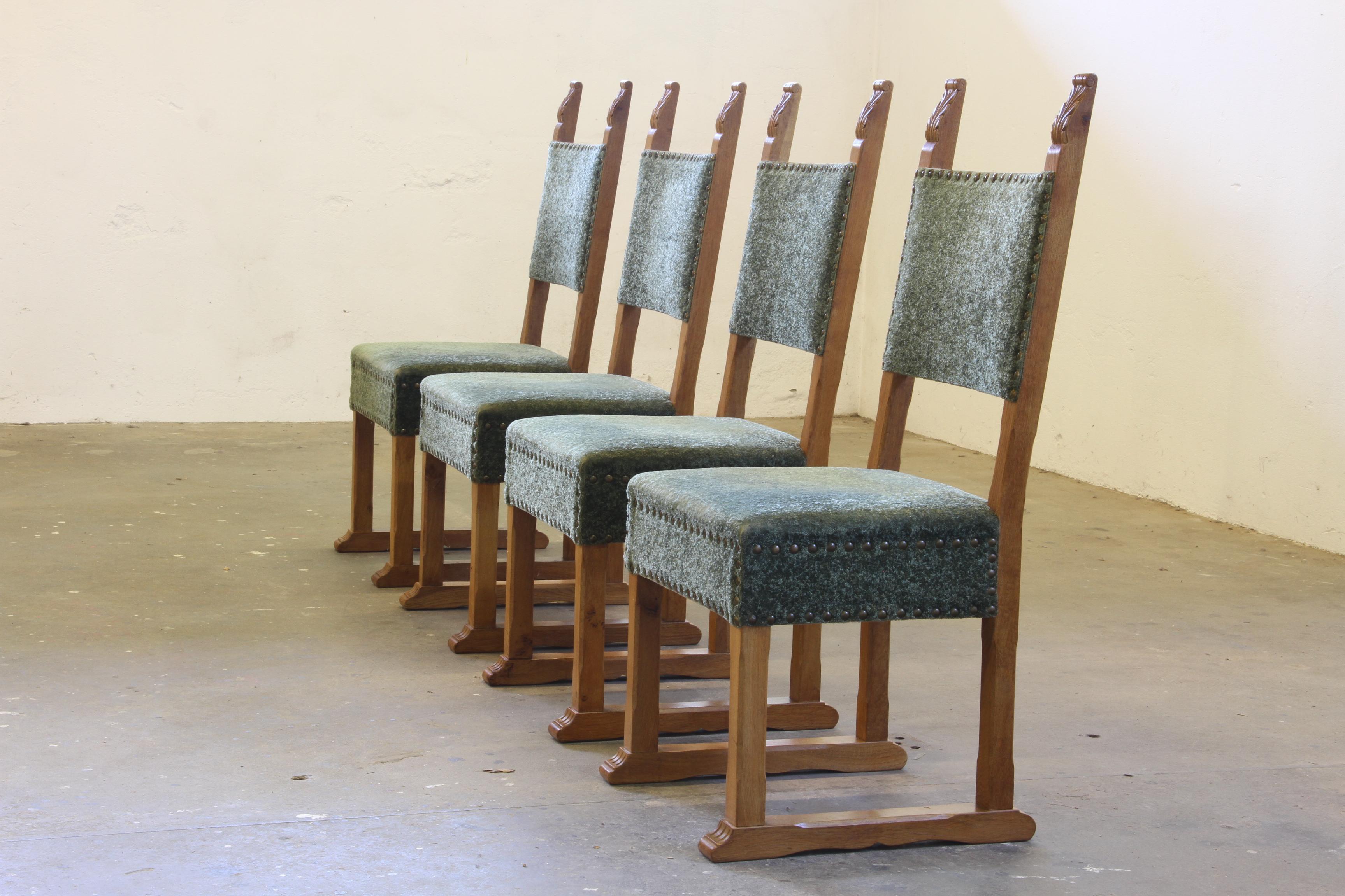 Vintage 1950s Signature, Chaises de salle à manger en Oak massif, Danish Craftmanship Bon état - En vente à Store Heddinge, DK