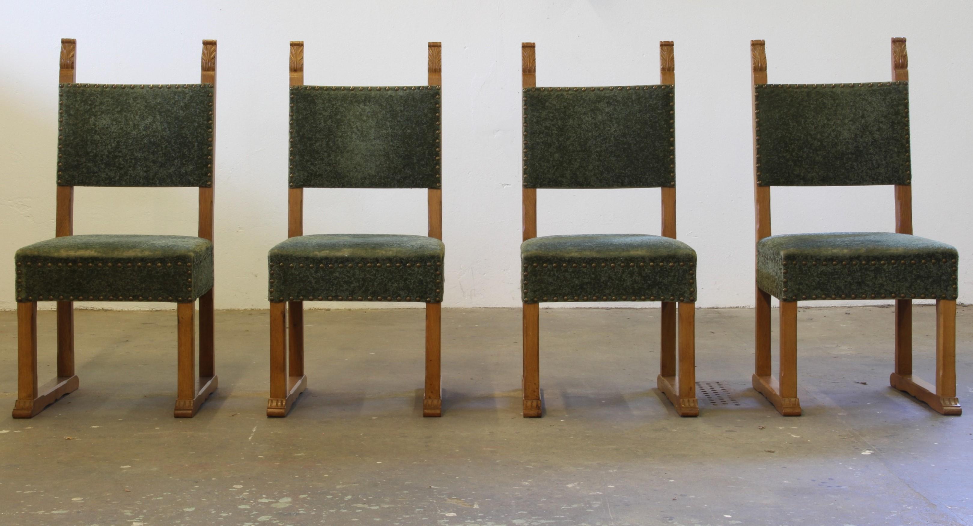 Vintage 1950s Signature, Chaises de salle à manger en Oak massif, Danish Craftmanship en vente 1