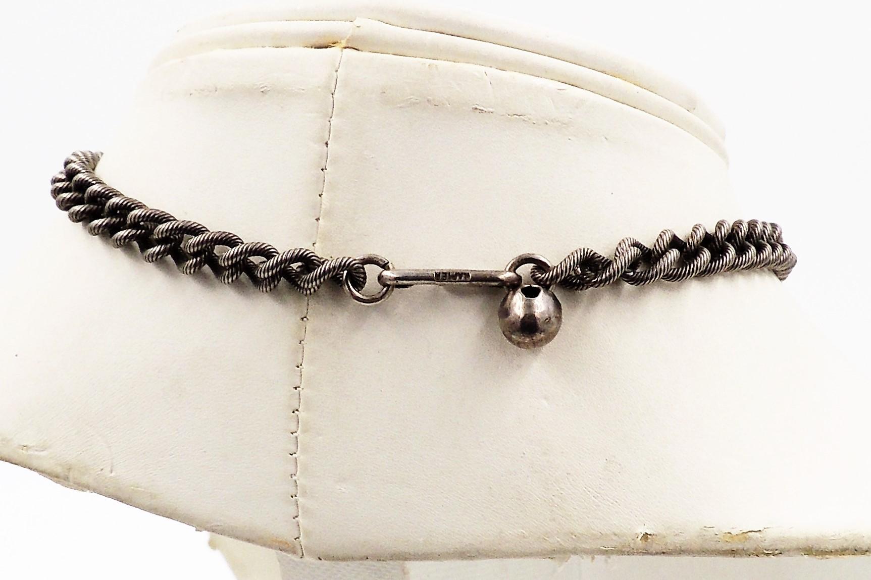 Vintage 1950s Signed Napier Deco Style Silvertone Shell Pendant Necklace 3