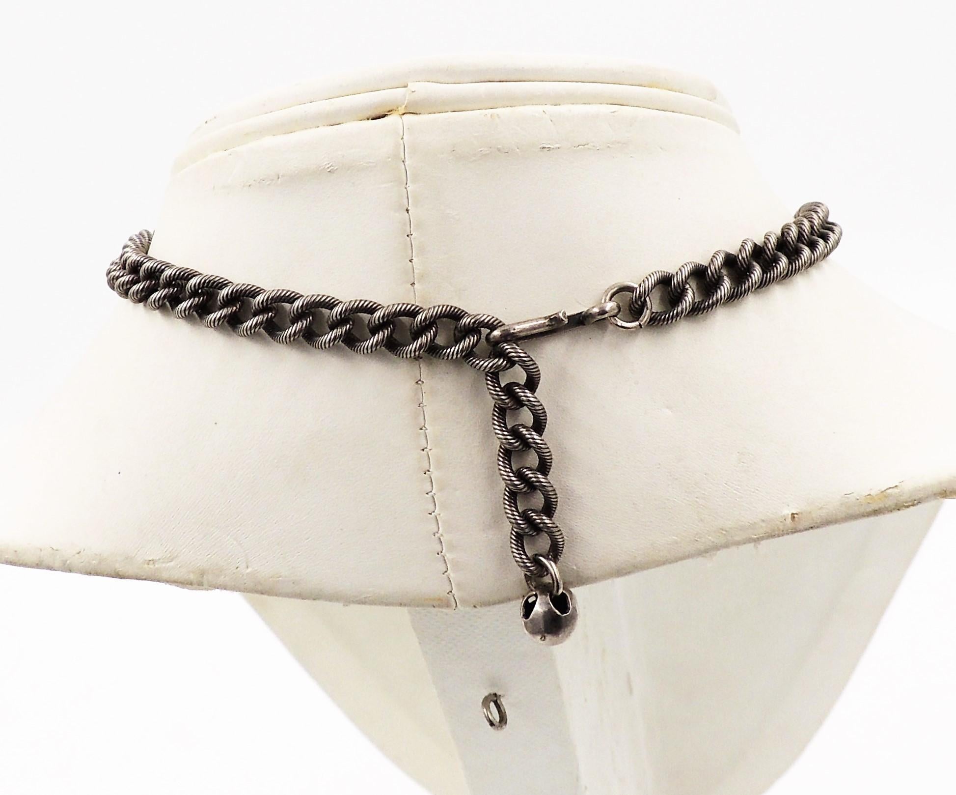 Vintage 1950s Signed Napier Deco Style Silvertone Shell Pendant Necklace 4