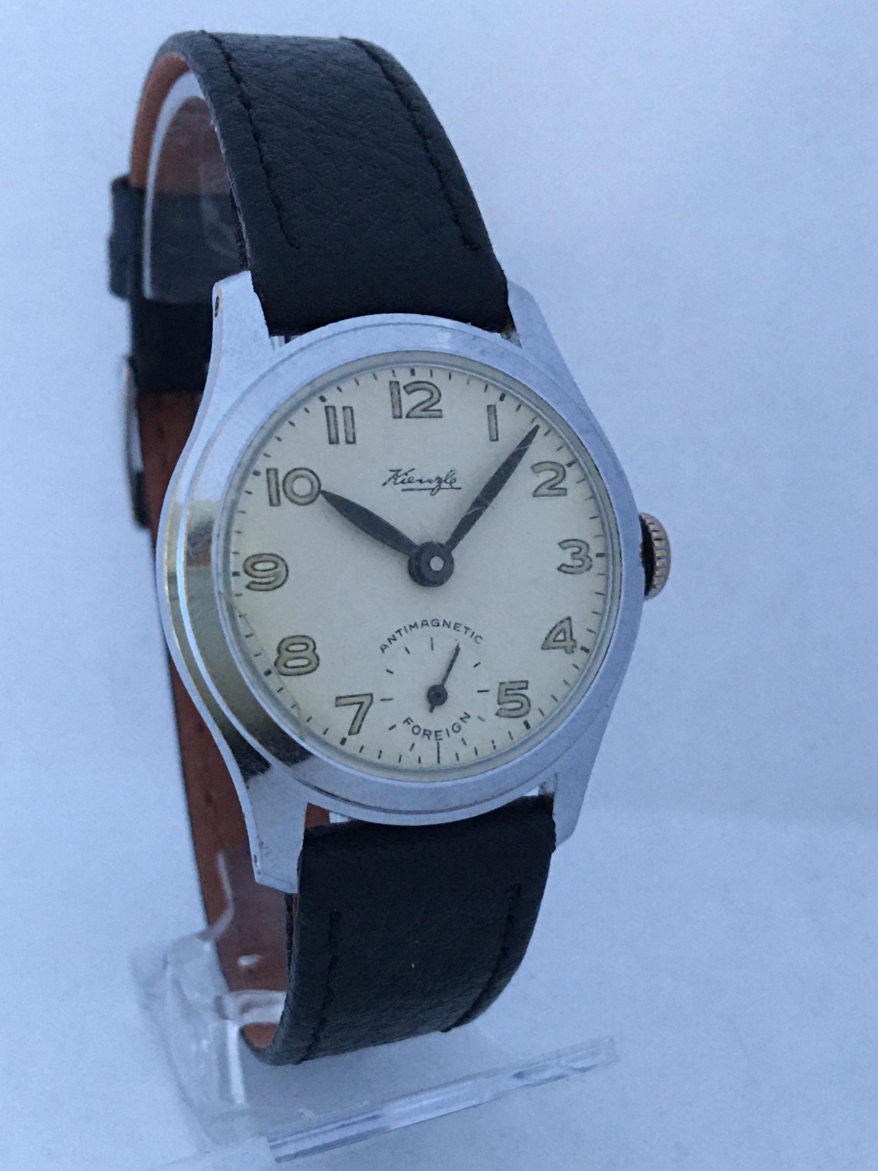 Vintage 1950s Silver Plated Mechanical Watch For Sale 10