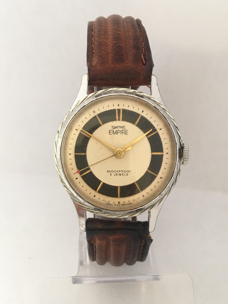 Vintage 1950s Silver Plated Smiths Empire Mechanical Watch
