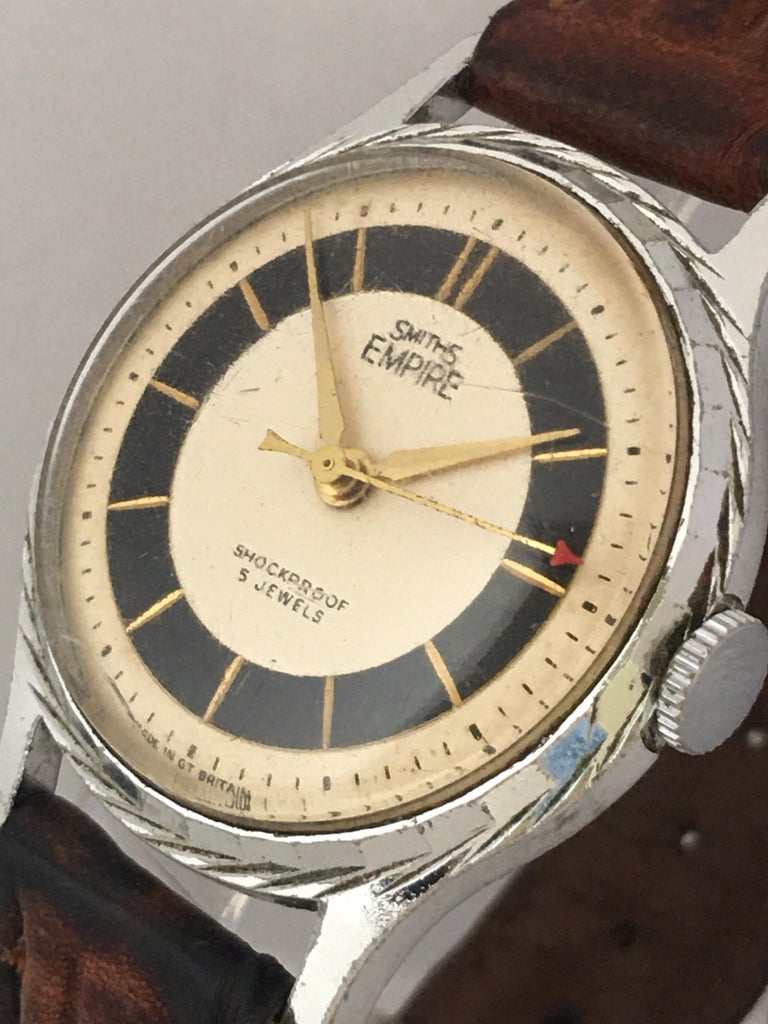 Vintage 1950s Silver Plated Smiths Empire Mechanical Watch at