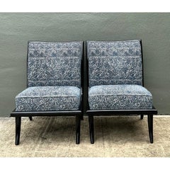 Vintage 1950s Slipper Chairs After Robsjohn Gibbings