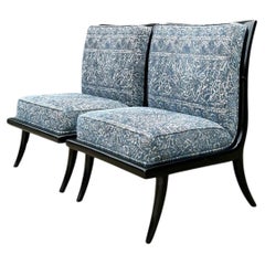 Vintage 1950s Slipper Chairs After Robsjohn Gibbings
