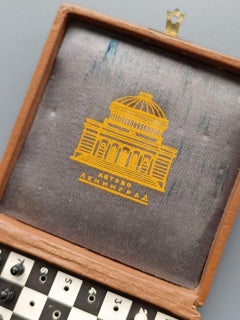 Vintage 1950's Soviet Era Russian Pocket Traveling Chess Set USSR AVTOVO