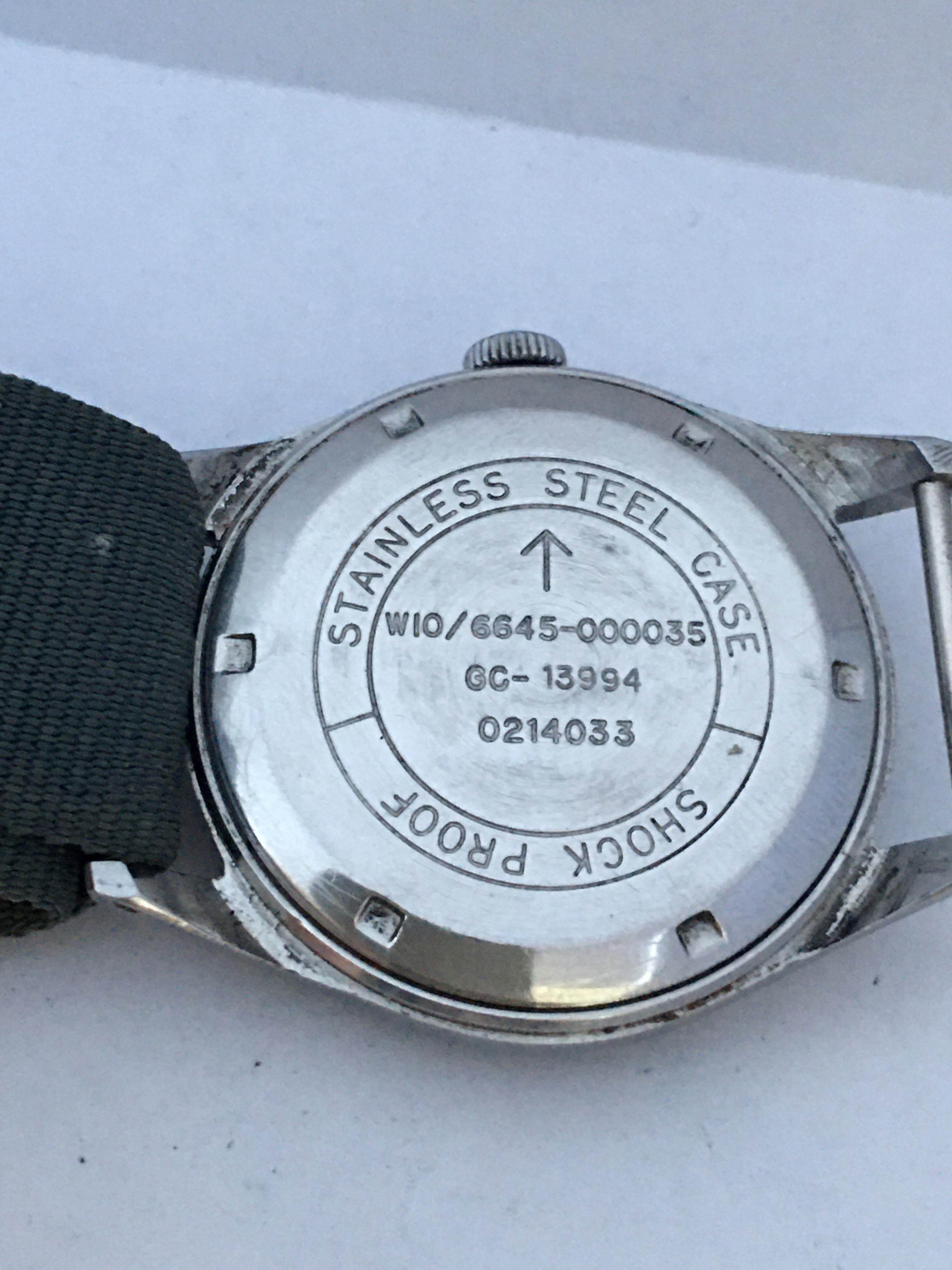 stainless steel military watch