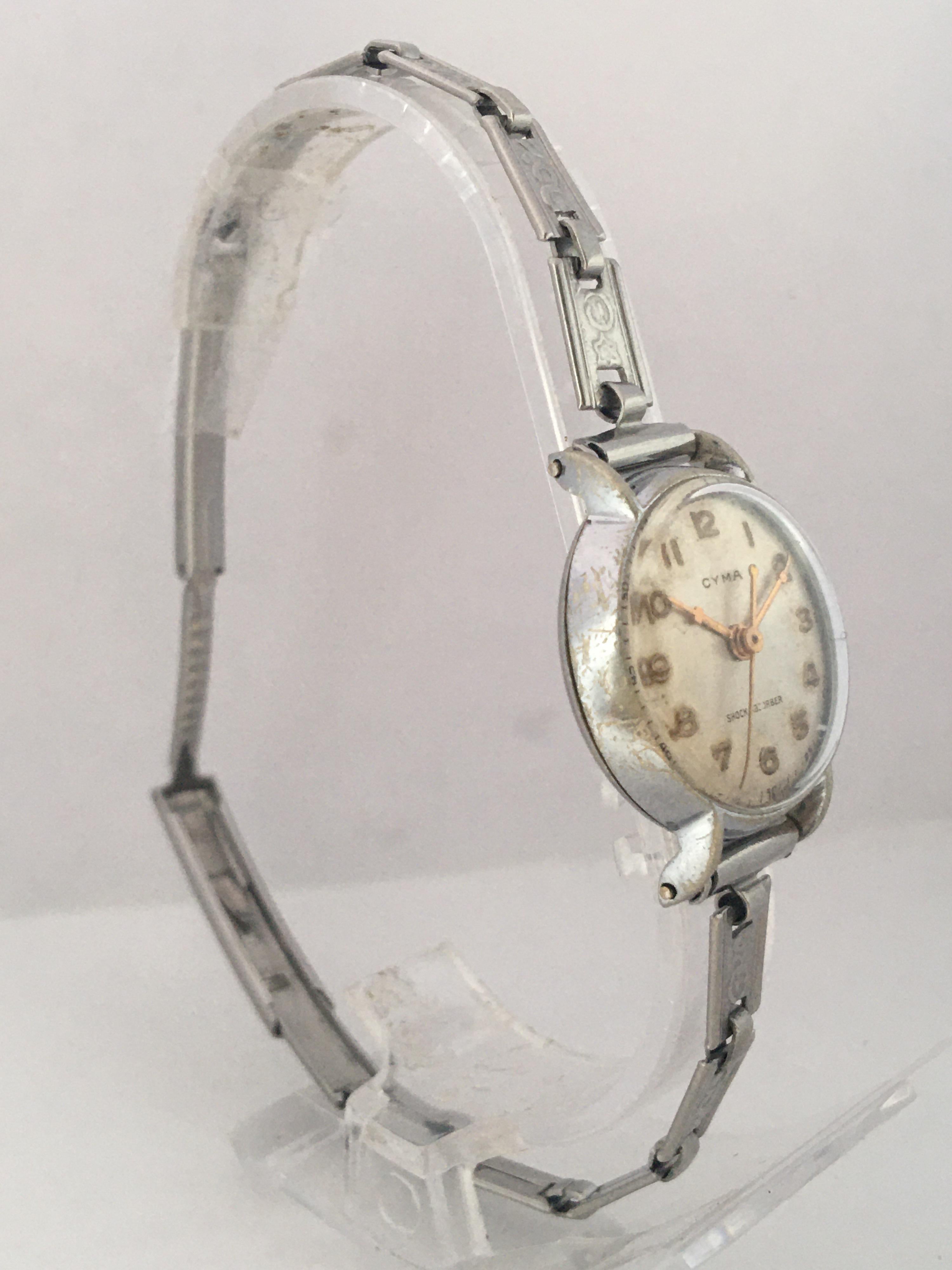 Edelstahl CYMA Damen- Mechanische Uhr, 1950er Jahre im Zustand „Gut“ im Angebot in Carlisle, GB
