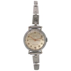 Vintage 1950s Stainless Steel CYMA Ladies Mechanical Watch