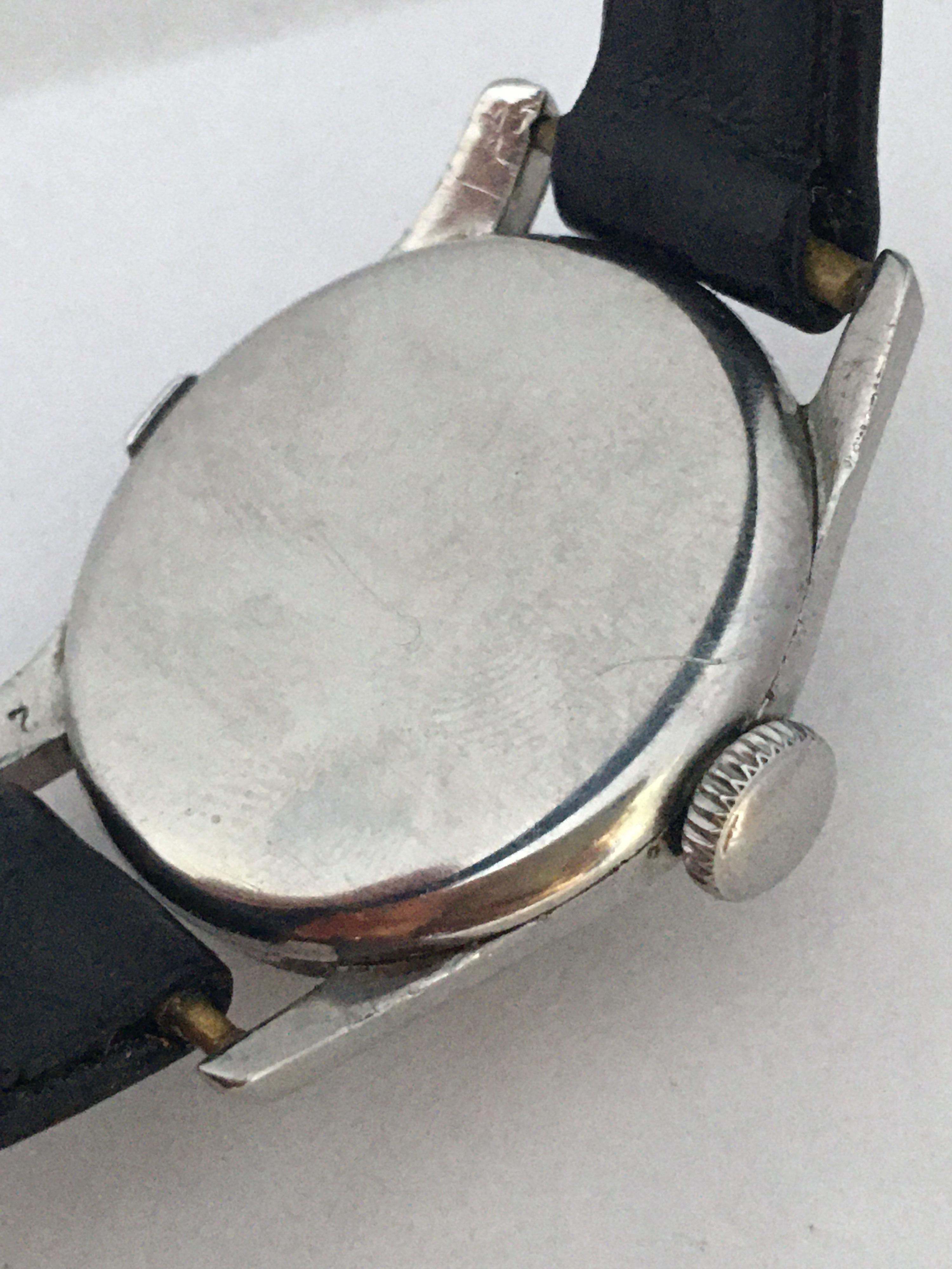 Women's or Men's Vintage 1950s Stainless Steel Gruen Veri-Thin Precision Mechanical Watch