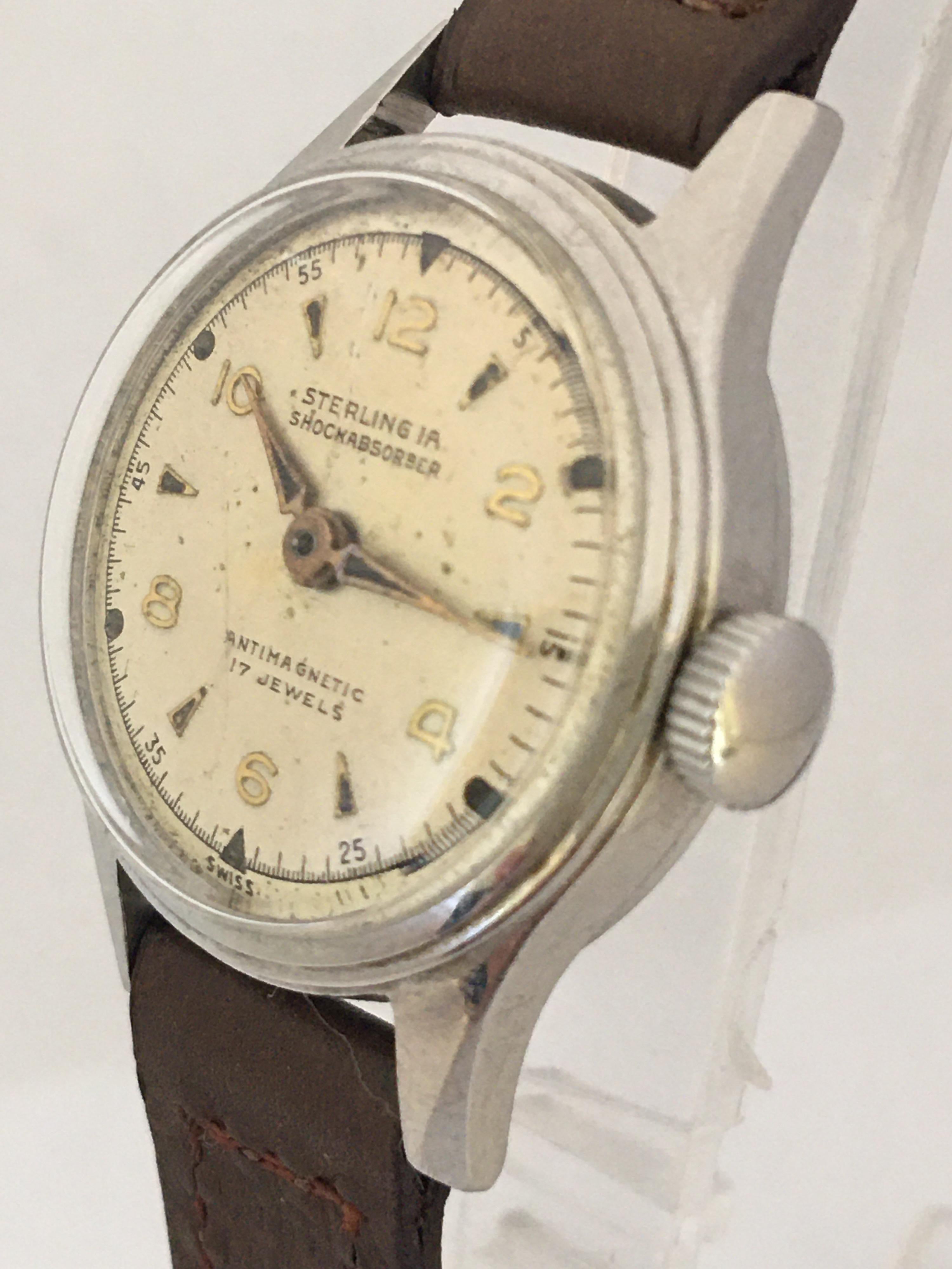 This beautiful vintage pre-owned hand-winding ladies watch is in good working condition and it is running well. Visible signs of ageing and wear with light scratches on the glass and and on the watch case as shown. The dial is a bit worn as