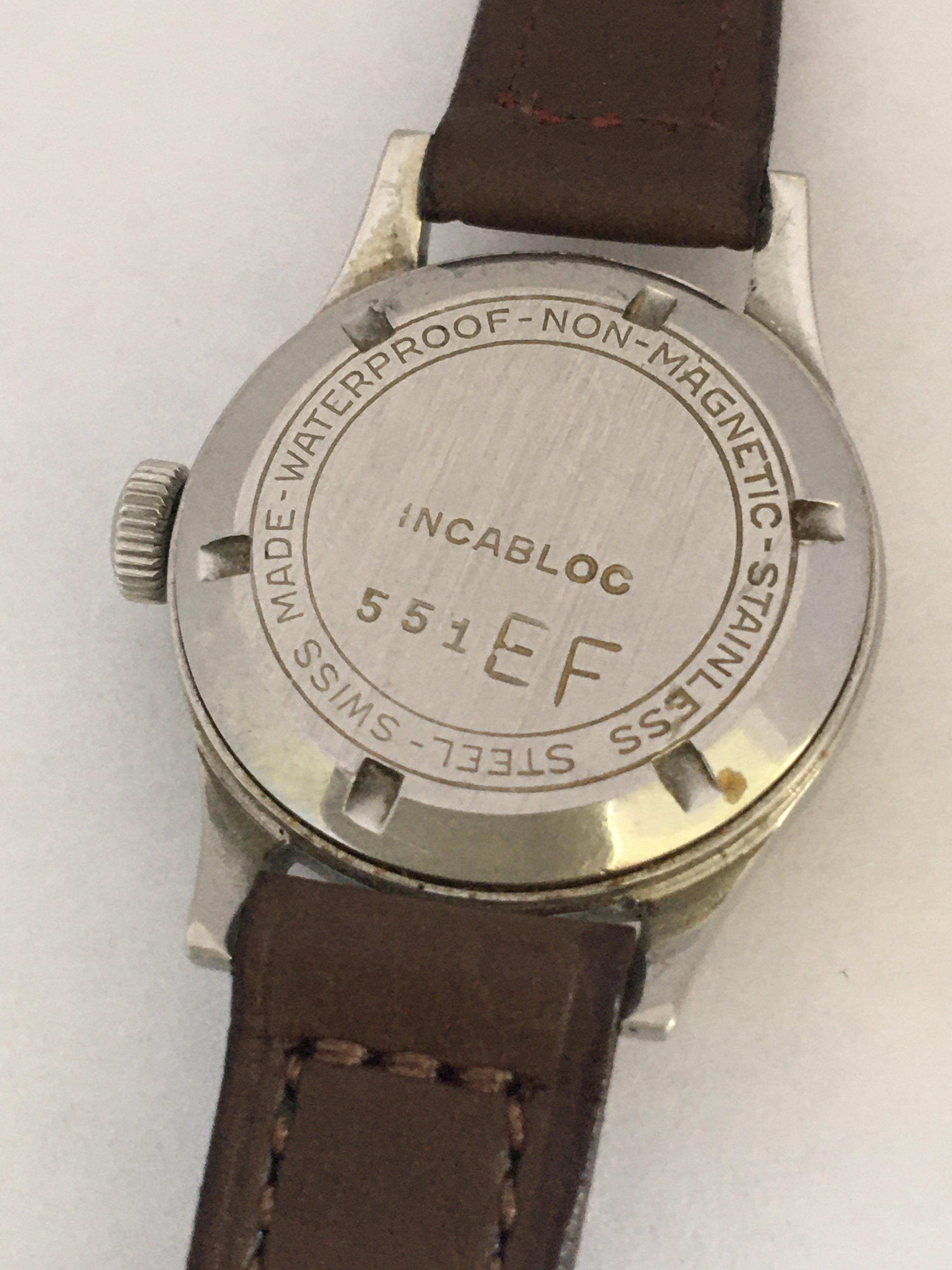 Vintage 1950s Stainless Steel Ladies Swiss Mechanical Watch 2