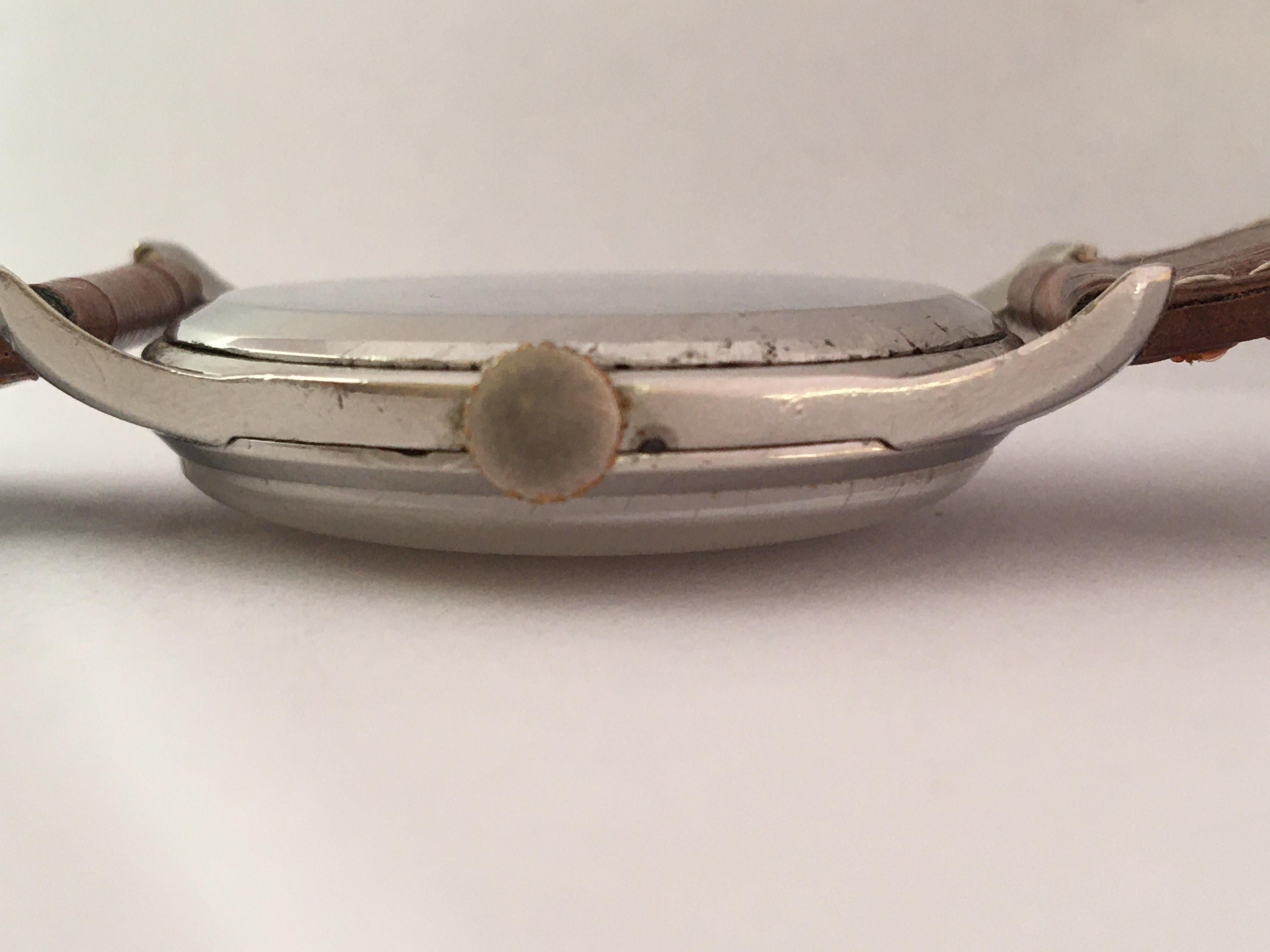 Women's or Men's Vintage 1950s Stainless Steel Mechanical Omega Gentlemen’s Watch
