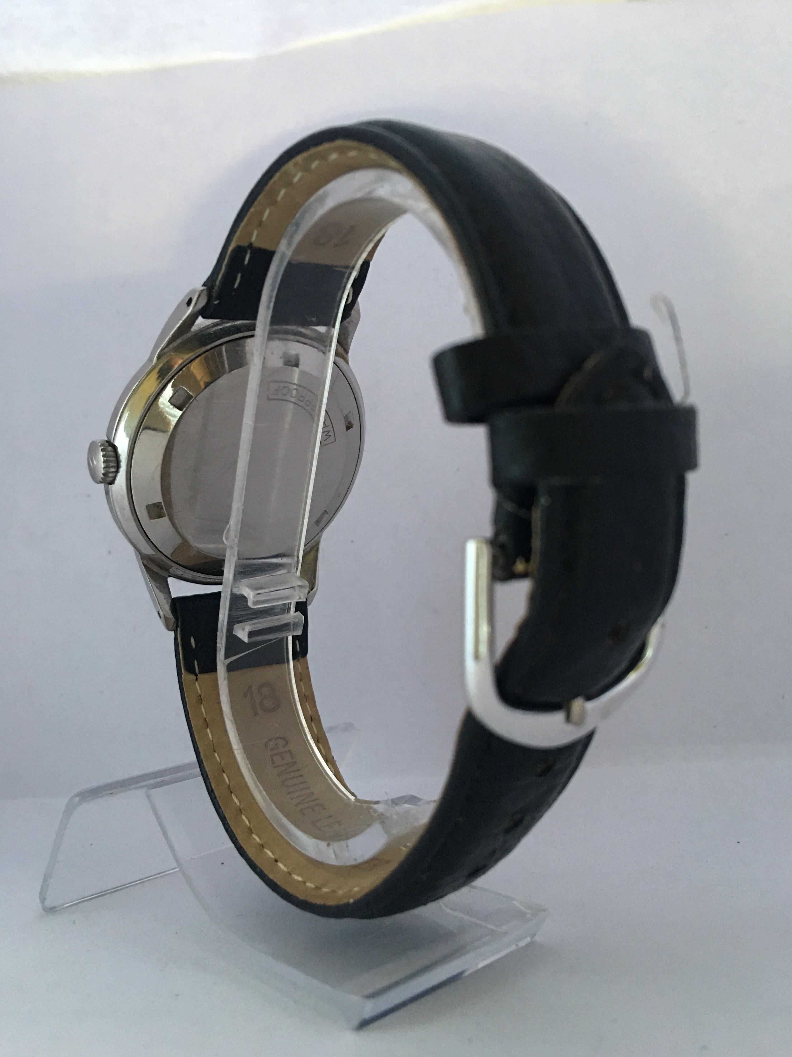 Women's or Men's Vintage 1950s Stainless Steel Tissot Seastar Mechanical Wristwatch