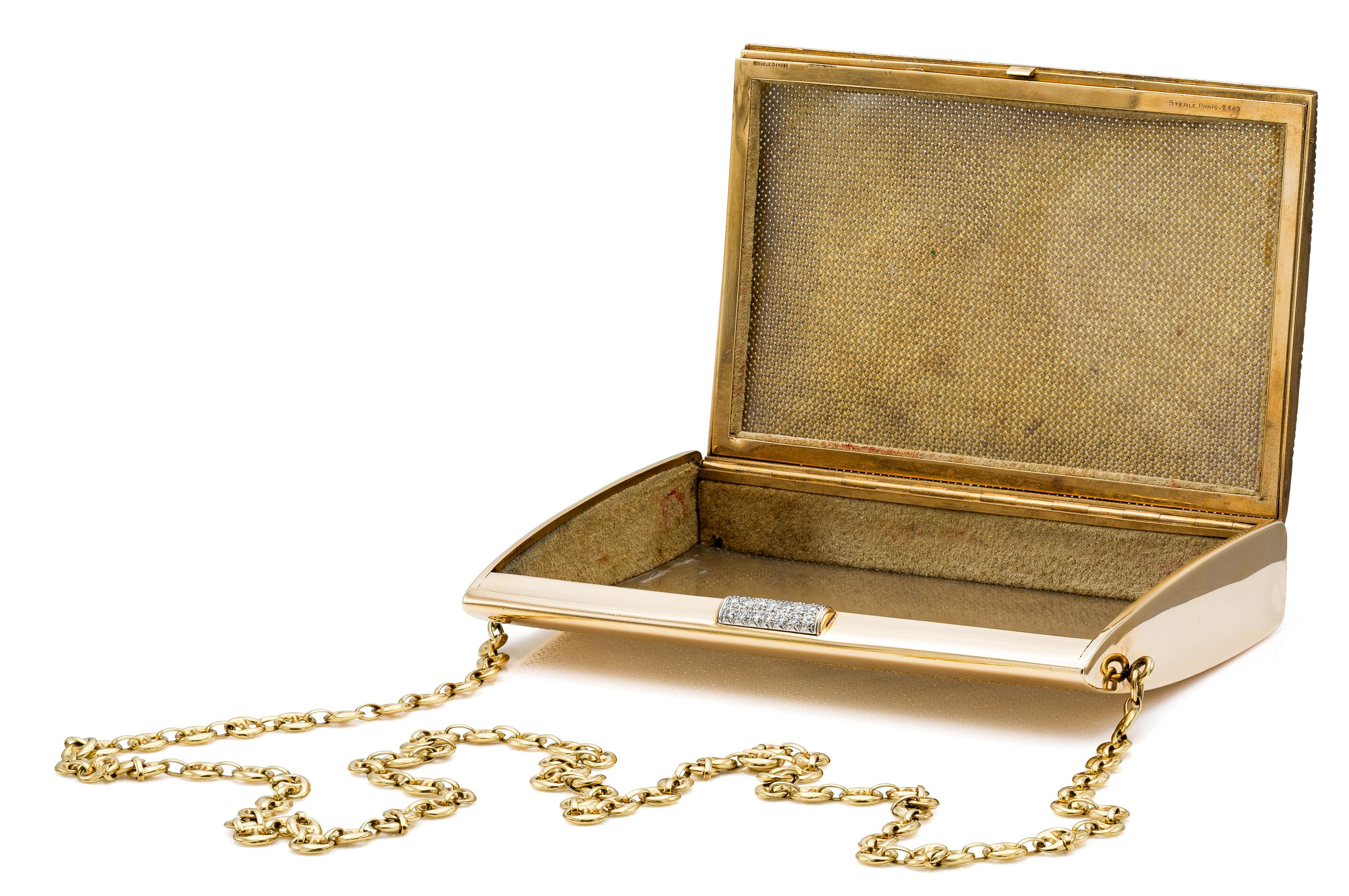 Vintage 1950s Sterle Gold Purse Bon état - En vente à New York, NY