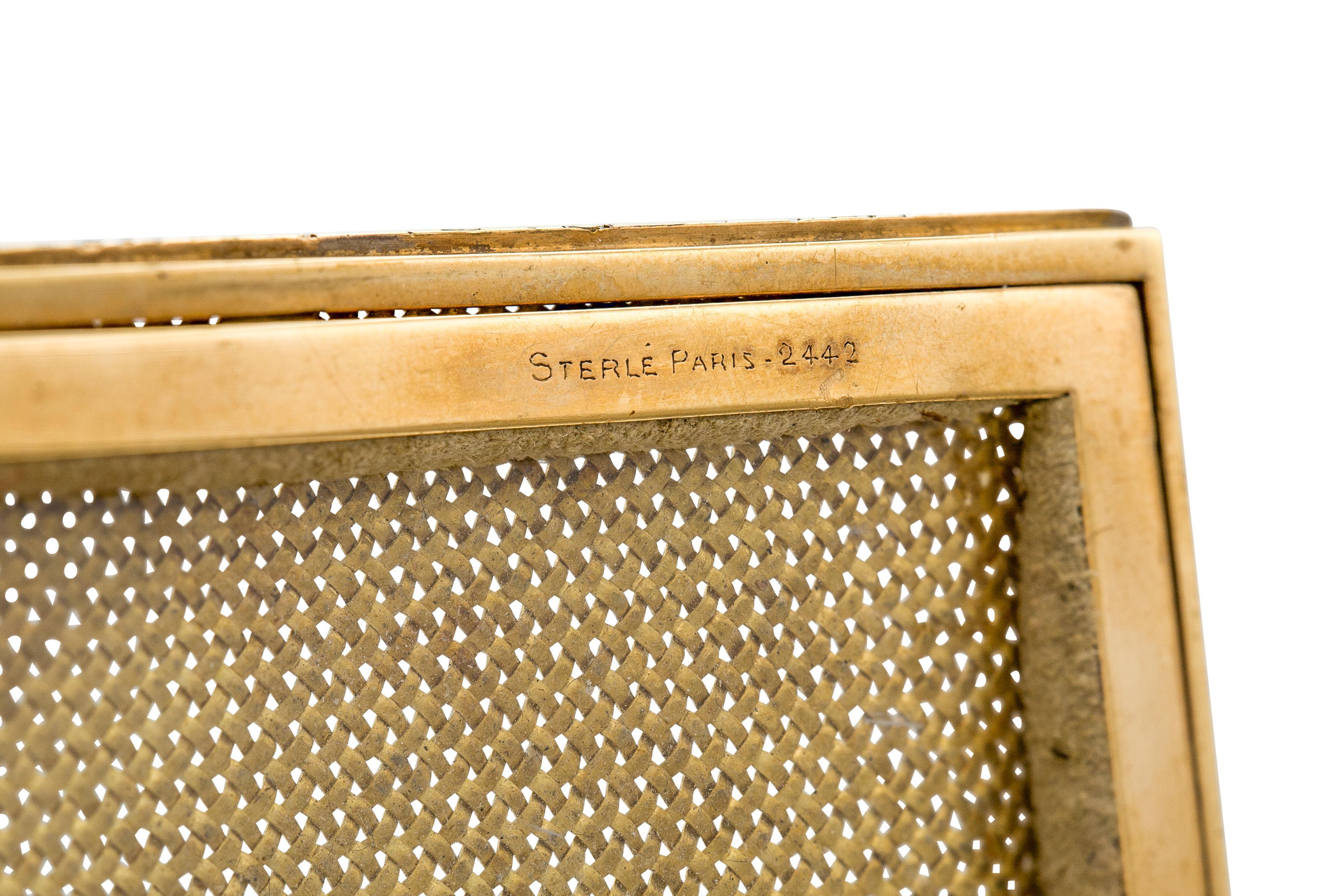 Vintage 1950s Sterle Gold Purse Pour femmes en vente