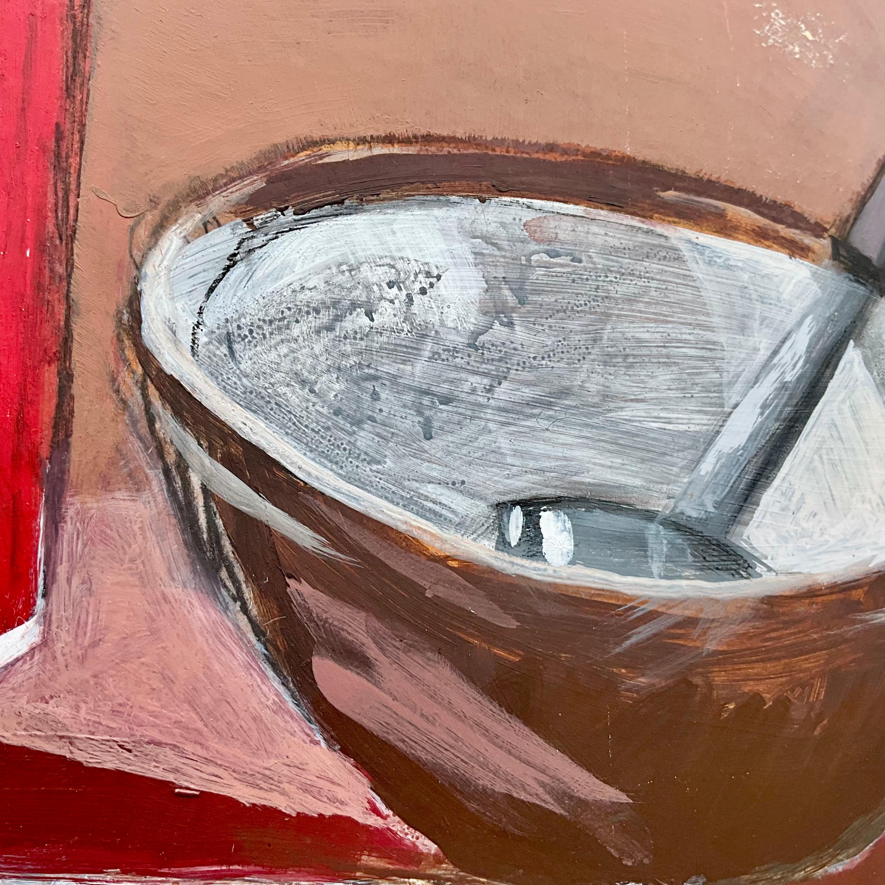 Vintage 1950s Still Life Painting by E.M. Kaufman -  Kitchen Scene (Moderne der Mitte des Jahrhunderts)