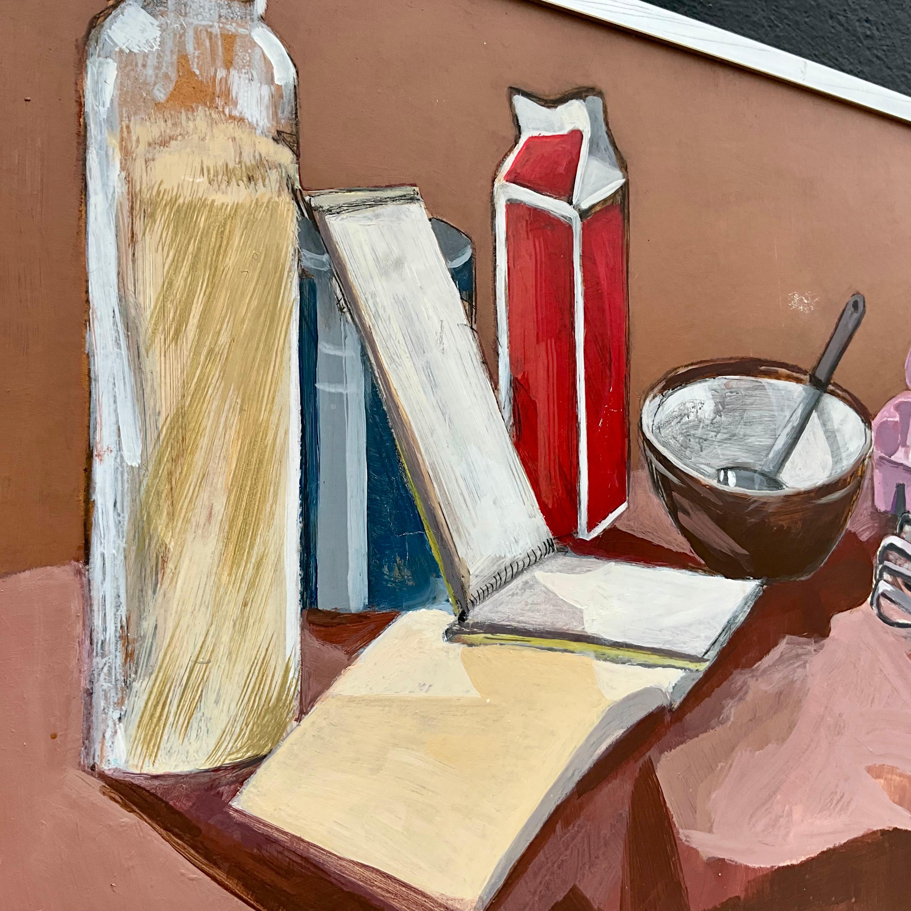 Vintage 1950s Still Life Painting by E.M. Kaufman -  Kitchen Scene im Zustand „Gut“ in West Palm Beach, US