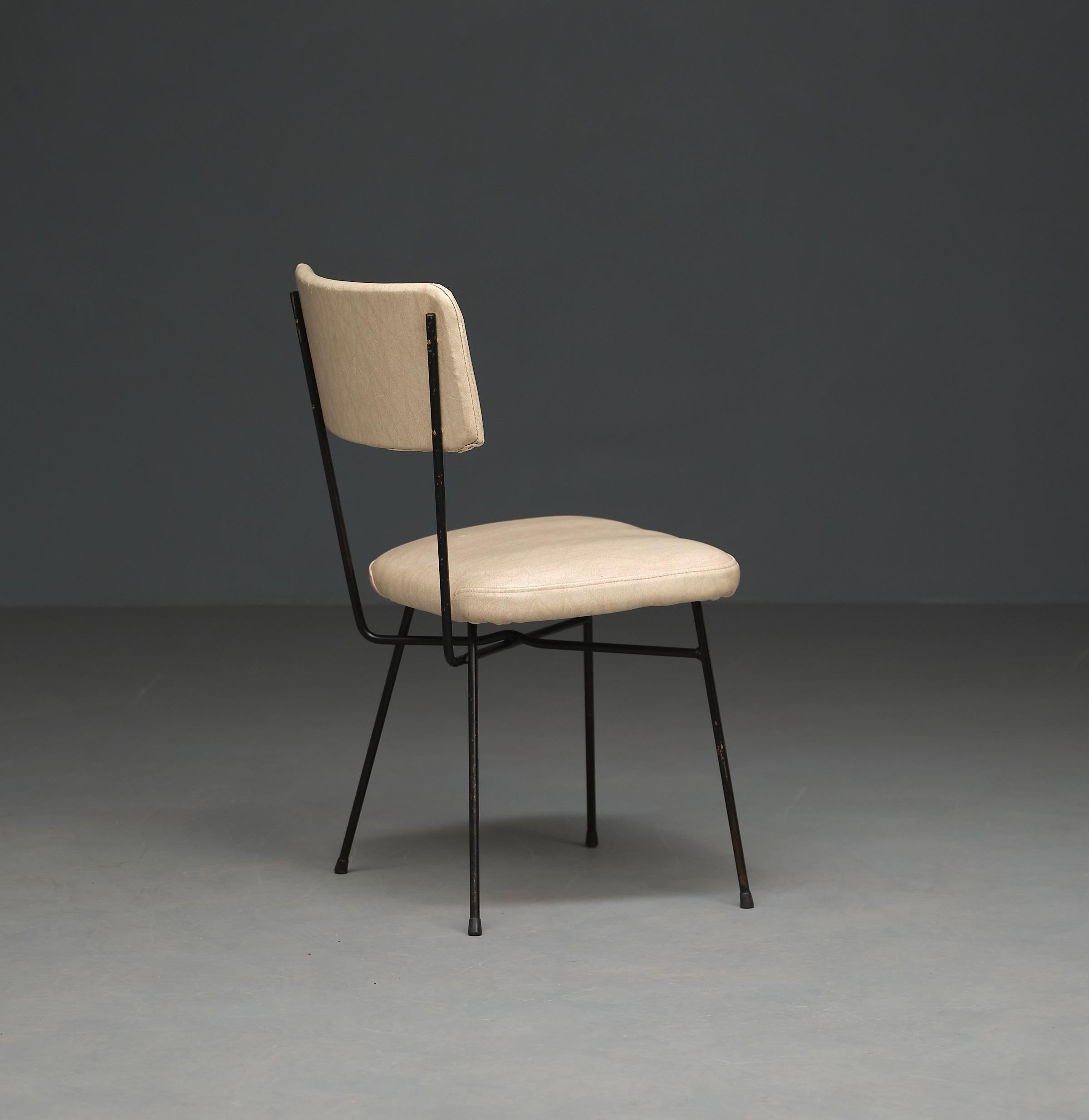 Mid-Century Modern Vintage 1950s Studio BBPR Design Chairs for Arflex with Iron Frame en vente