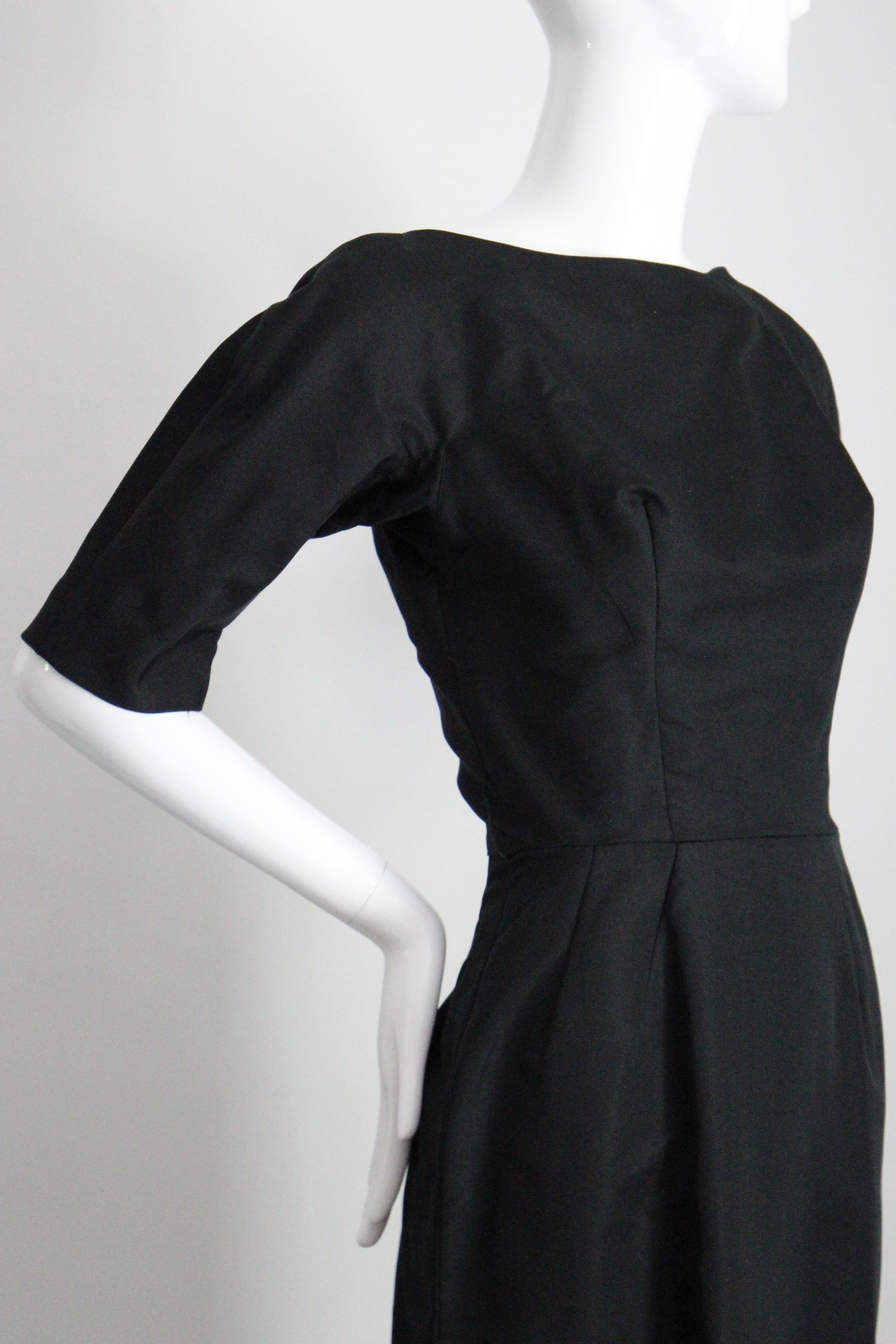 Vintage Años 50 Suzy Perette Vestido de cóctel negro Vestido de seda de los años 50 UK 6 US 2 en Bueno estado para la venta en Cheltenham, GB